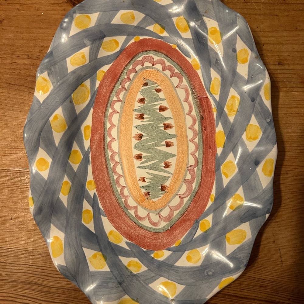 Makenzie Childs AALSMEER Oval Platter. Excellent condition.